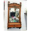 Image 1 : Vintage Wood Wall Mirror with Drawer