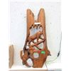 Image 1 : Carved Teak Bear Wall Art - 20" x 38"