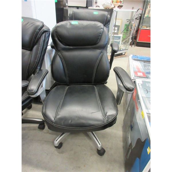 Black Bonded Leather Office Chair