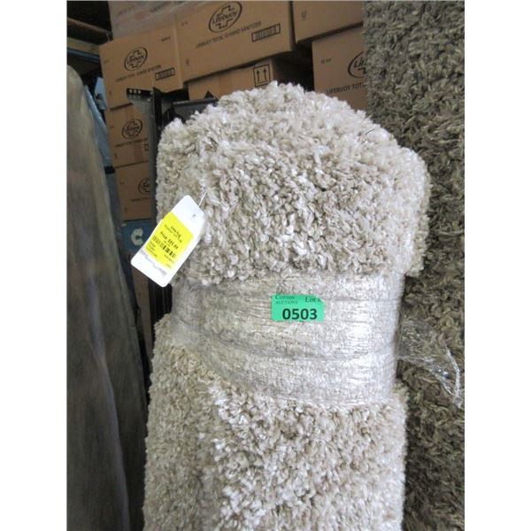 5' x 7' Beige Shag Area Carpet