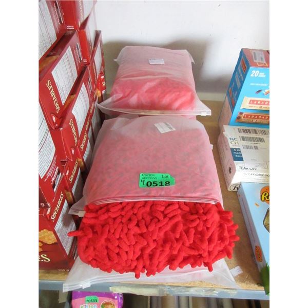 4 New Red Bath Mats - 60 cm x 80 cm