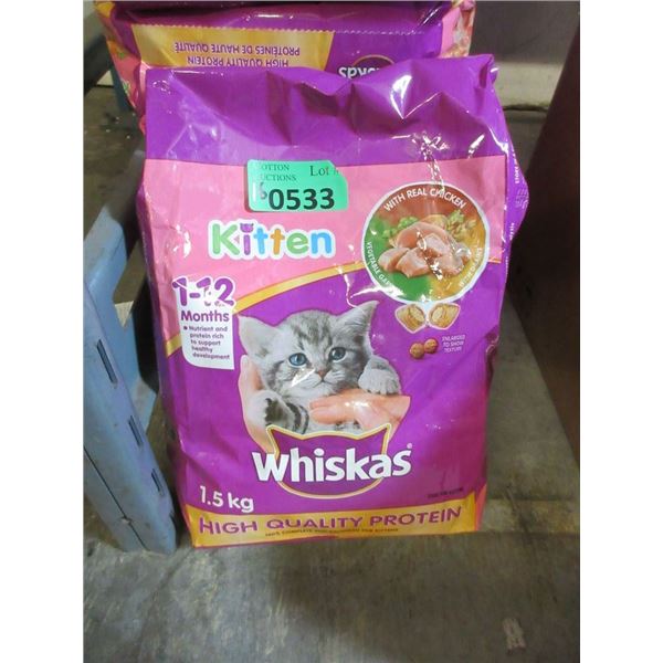 16 x 1.5kg  Bags of Whiskas Dry Kitten Food