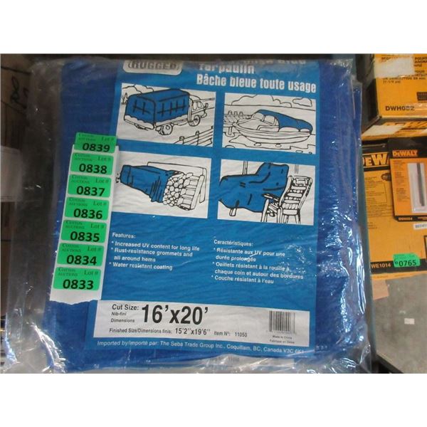 New 16' x 20' All Purpose Blue Tarp