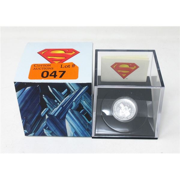 2013 Canadian .9999 Silver  Superman  $10 Coin