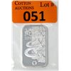 Image 1 : 1 Oz. .999 Fine Silver "2013 Year of the Snake" Bar