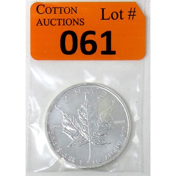 1 Oz .9999 Fine Silver 2011 Canada Maple Leaf Coin