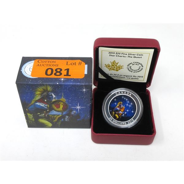 2015 Canada Fine Silver $25 Star Charts Coin