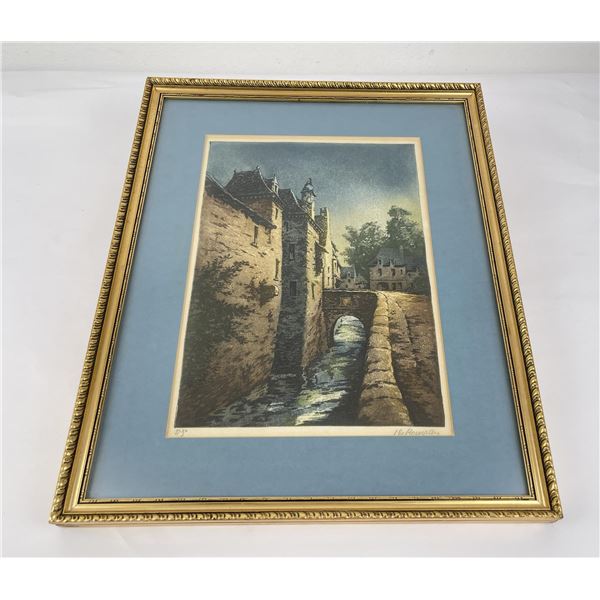 European Hand Tinted Engraving