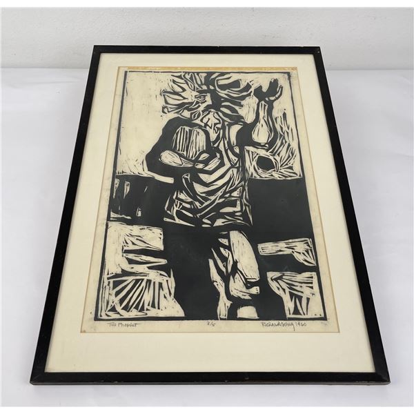 1960 Woodblock Print The Prophet