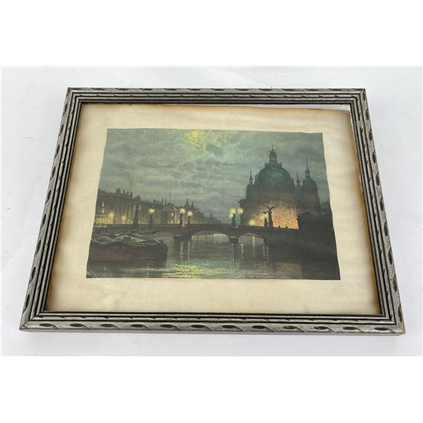 Antique European Canal Print