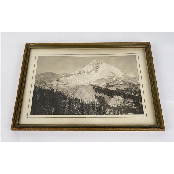 Antique Western Mountain Scene Photo