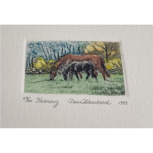 Dawn Blanchard Engraving Horses