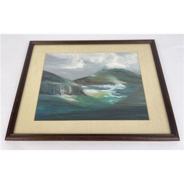 Paul Scherner Oil Pastel Painting on Board