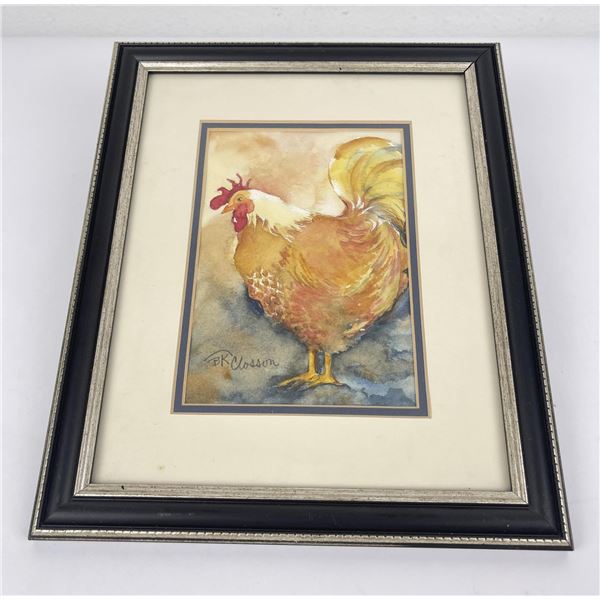 Johanna Closson Chicken Watercolor Painting
