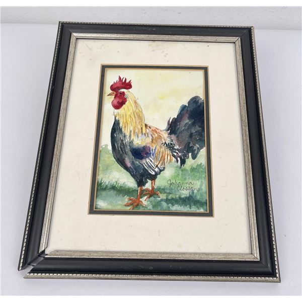 Johanna Closson Chicken Watercolor Painting