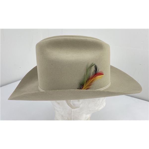 Chapeau shérif vintage Stetson gris argenté 4x cowboy castor taille 7 avec bandeau | eBay