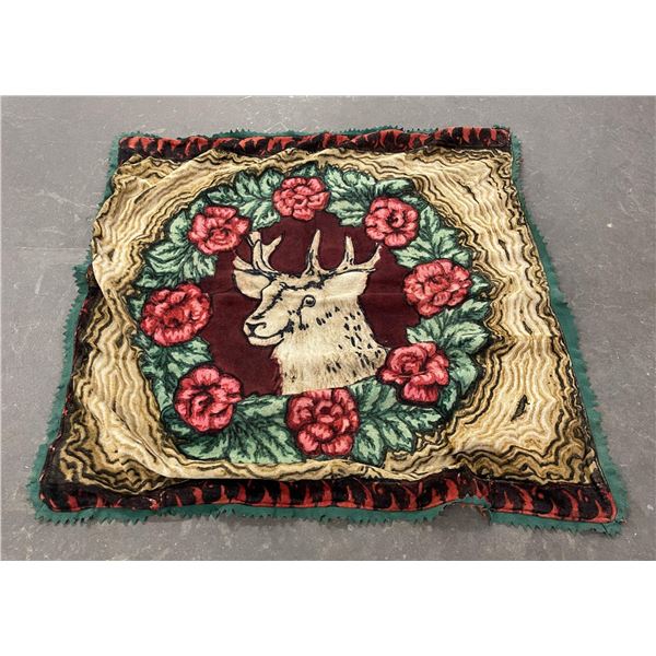 Antique Elk Wool Sleigh Lap Blanket