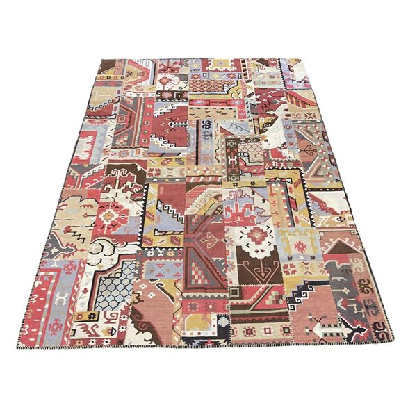 Ankara Dhurrie Rug Persian Oriental Patch Rug