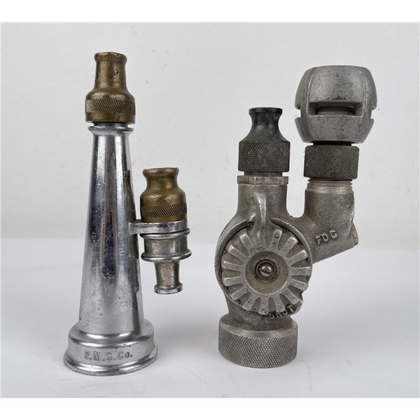 Pair of Vintage Fire Nozzles