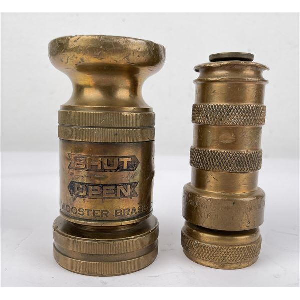Pair of Vintage Fire Nozzles