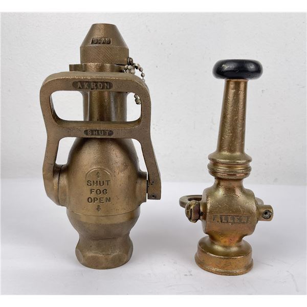 Pair of Vintage Fire Nozzles