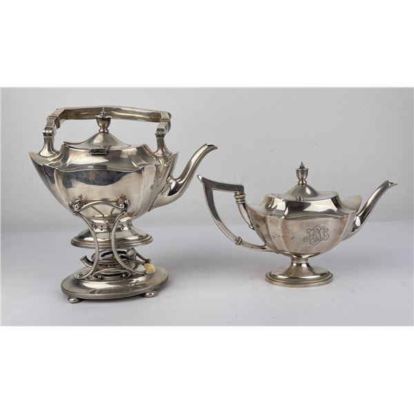 Pair of Gorham Sterling Silver Teapots