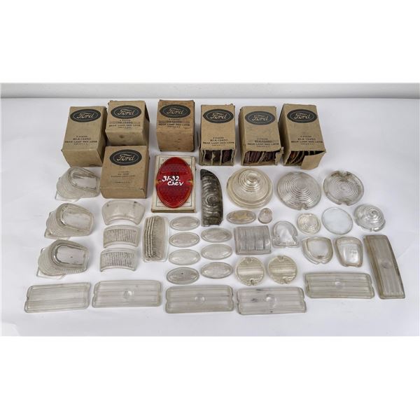 Group of Antique Glass Car Lenses