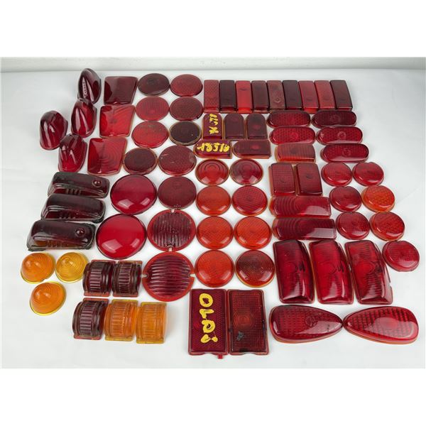 Group of Antique Glass Car Lenses