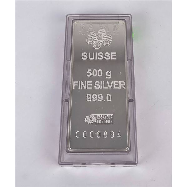 Pamp Suisse 500 Gram Silver Bar