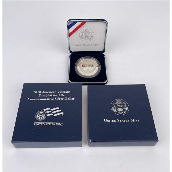 2010 American Veterans Silver Dollar Round
