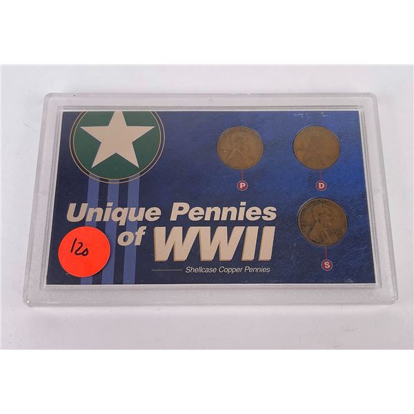Unique Pennies of WWII 1944, 45, 46