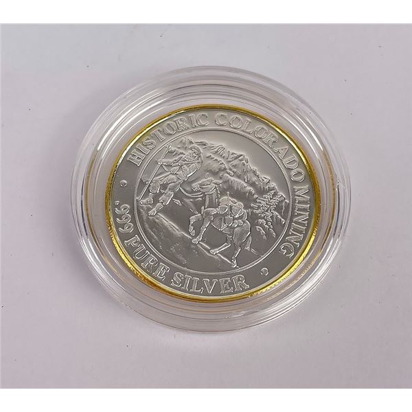 First Colorado Gold Rush 1858 1oz Silver Round