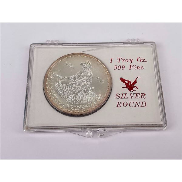 1985 The American Prospector Silver Round