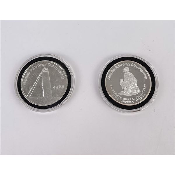2 Hecla Mining Company Silver Rounds