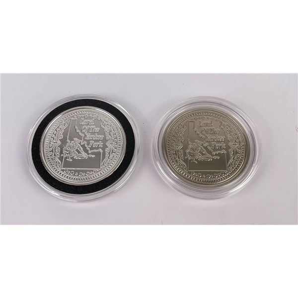 2 Heart of Idaho Historic Mining Silver Rounds