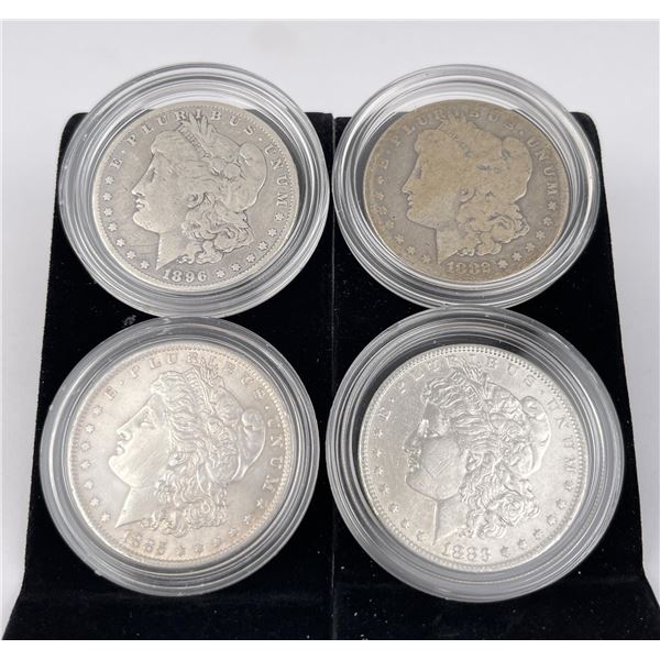Lot of 4 Morgan Silver Dollars