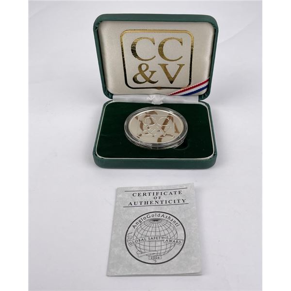 Anglo Gold Ashanti Safety Award 2oz Silver Round