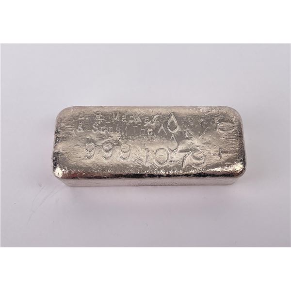 BR Mackay and Sons Poured Silver Bar