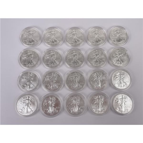 Lot of 20 2015 American Silver Eagle Coins