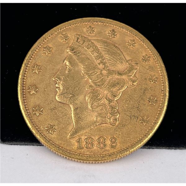 1882 S $20 US Liberty Head Gold Coin