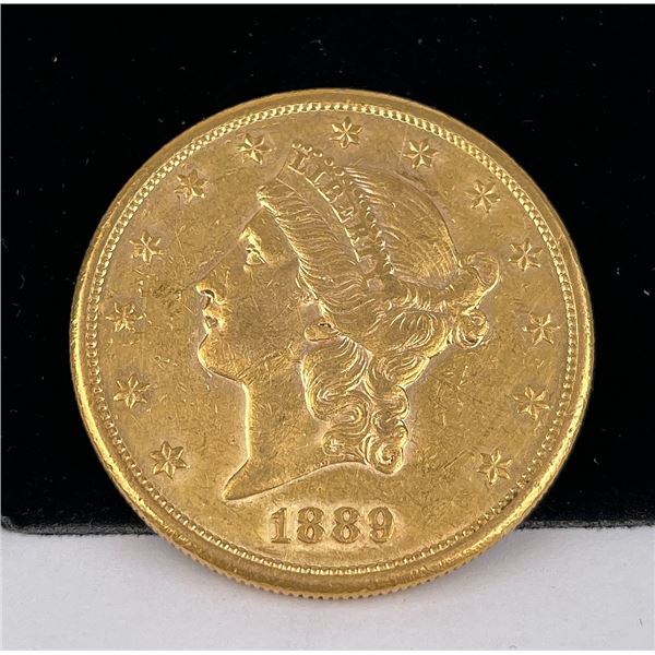 1889 S $20 US Liberty Head Gold Coin