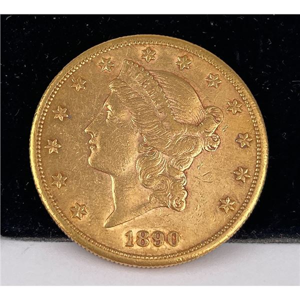 1890 S $20 US Liberty Head Gold Coin