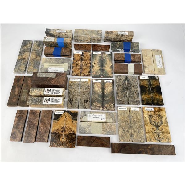 Lot of Stabilized Wood Knife Scales