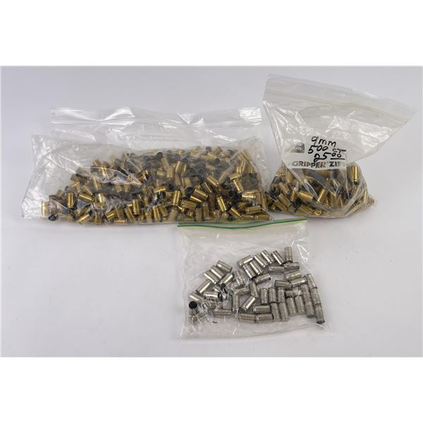 Large Group of 9mm Pistol Brass