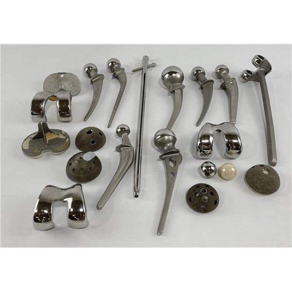Lot of Titanium Artificial Hip Pieces
