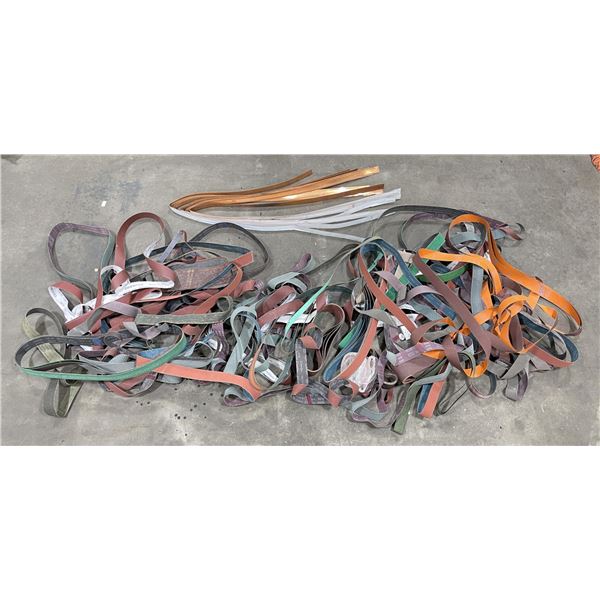 Large Group of Metal Sanding Belts