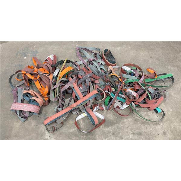 Large Group of Metal Sanding Belts