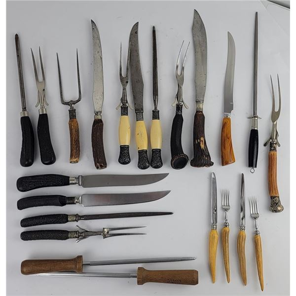 Collection of Antique Carving Knives