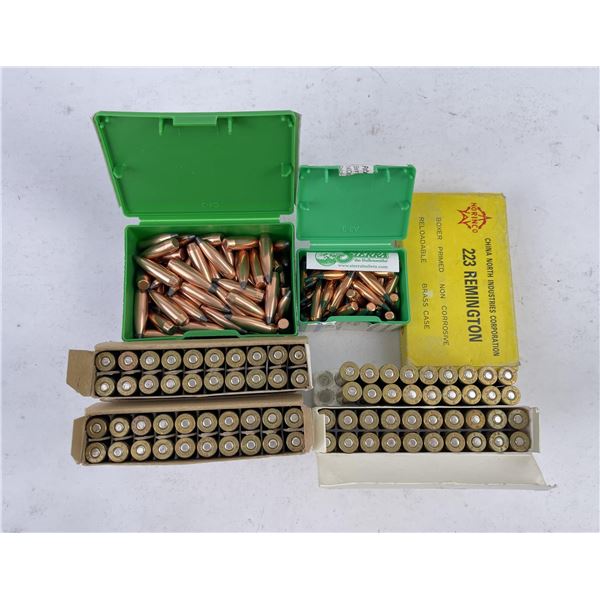 Group of .223 Rifle Ammo and .308 Bullets