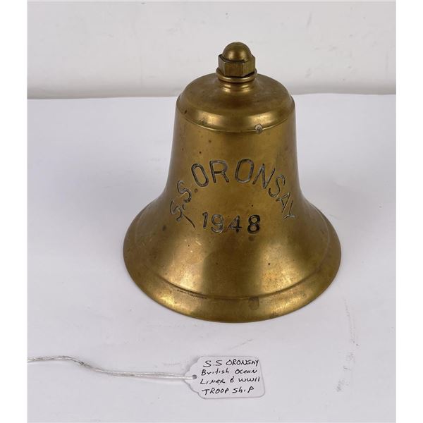 Original SS Oronsay Ship Bell 1948